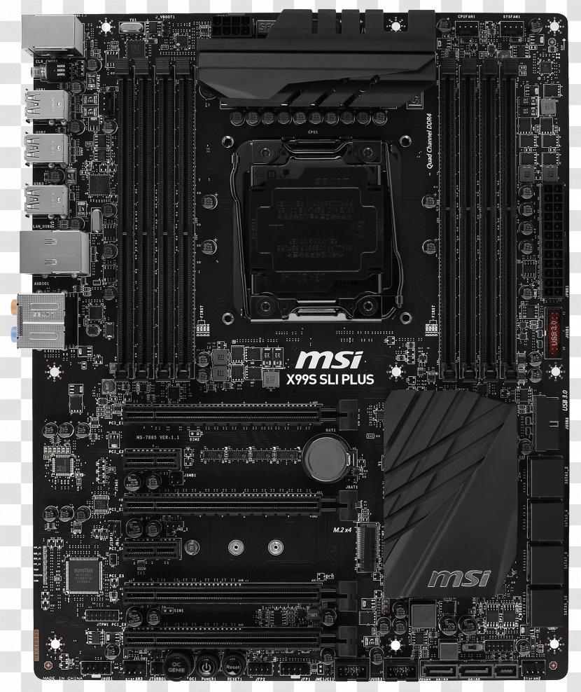 Intel MSI X99S SLI Plus Motherboard LGA 2011 - Land Grid Array Transparent PNG