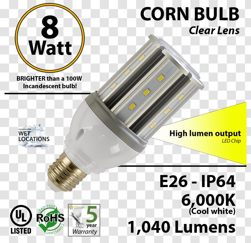 Incandescent Light Bulb LED Lamp Light-emitting Diode - Led Transparent PNG
