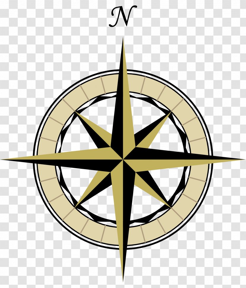 North Compass Rose Map Clip Art - Cardinal Direction - Cliparts Transparent PNG