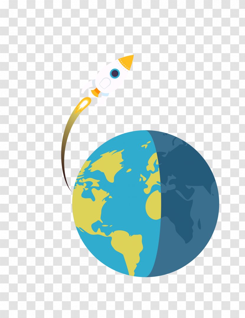 Earth Euclidean Vector Rocket Launch - Material Transparent PNG