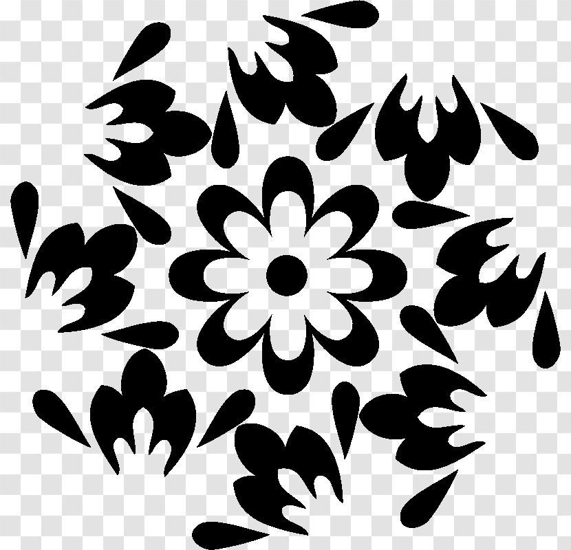 Symmetry Floral Design White Pattern - Petal Transparent PNG