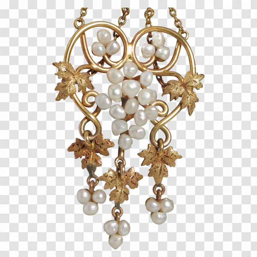 Baroque Art Nouveau Jewellery Necklace - Grape Transparent PNG