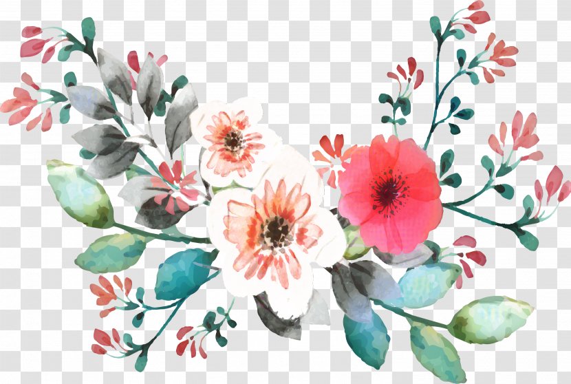 Wedding Invitation Clip Art Flower Bouquet - Watercolor Painting Transparent PNG