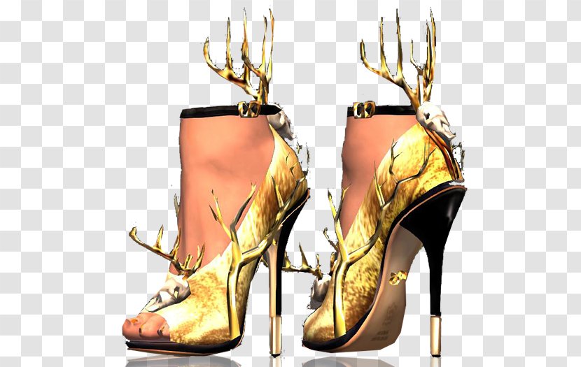 Reindeer High-heeled Shoe Sandal Transparent PNG