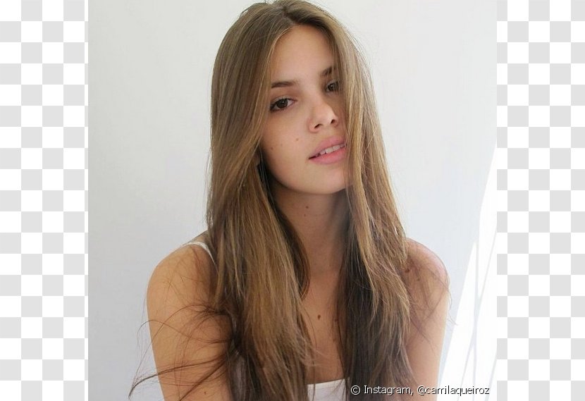 Camila Queiroz Blond Brown Hair Iron Coloring - Heart Transparent PNG