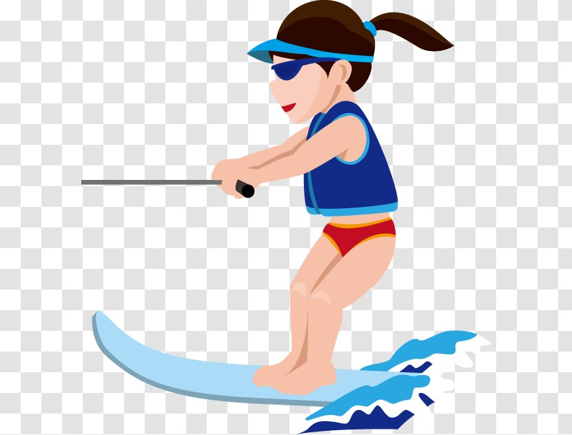 Water Skiing Sport Clip Art - Boy - Cliparts Transparent PNG