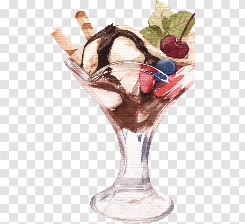 Ice Cream Cone Chocolate Parfait Transparent PNG