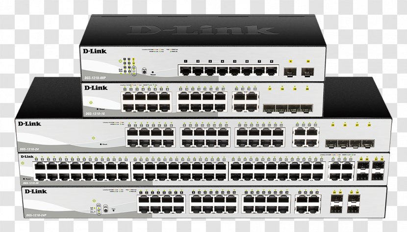 Gigabit Ethernet Network Switch Power Over D-Link Port - Router - Smart Object Transparent PNG