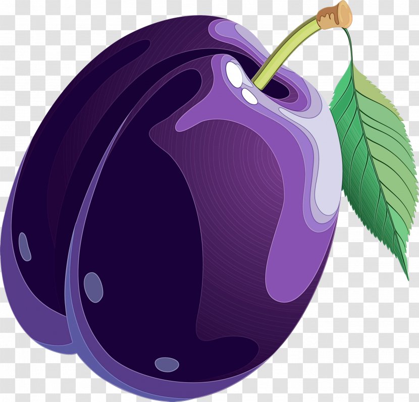 Violet Purple Fruit Leaf Lilac - Wet Ink - Eggplant European Plum Transparent PNG