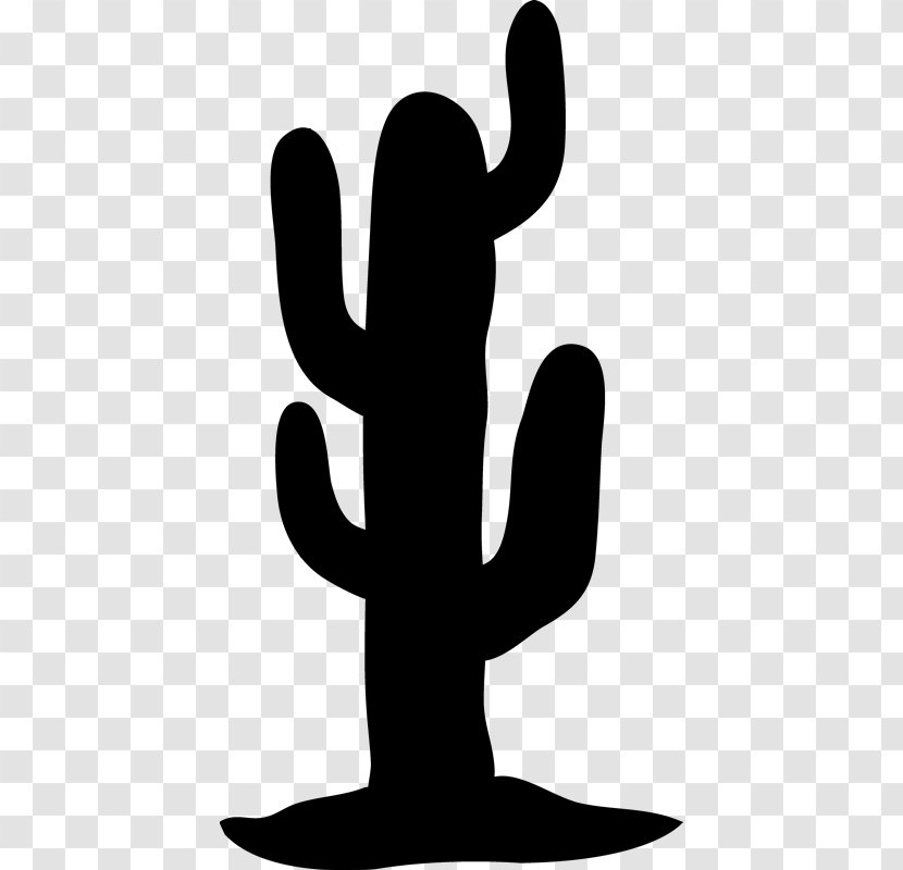 Clip Art Thumb Silhouette - Hand - Cactus Transparent PNG