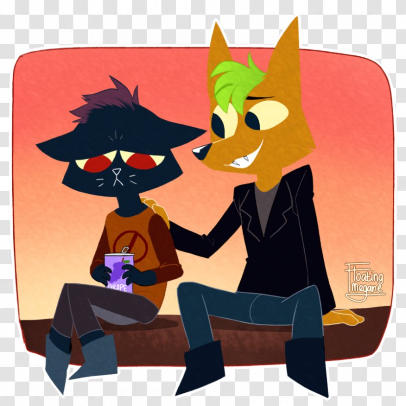 Night In The Woods Fan Art Watercolor Painting Drawing - Cat Transparent PNG