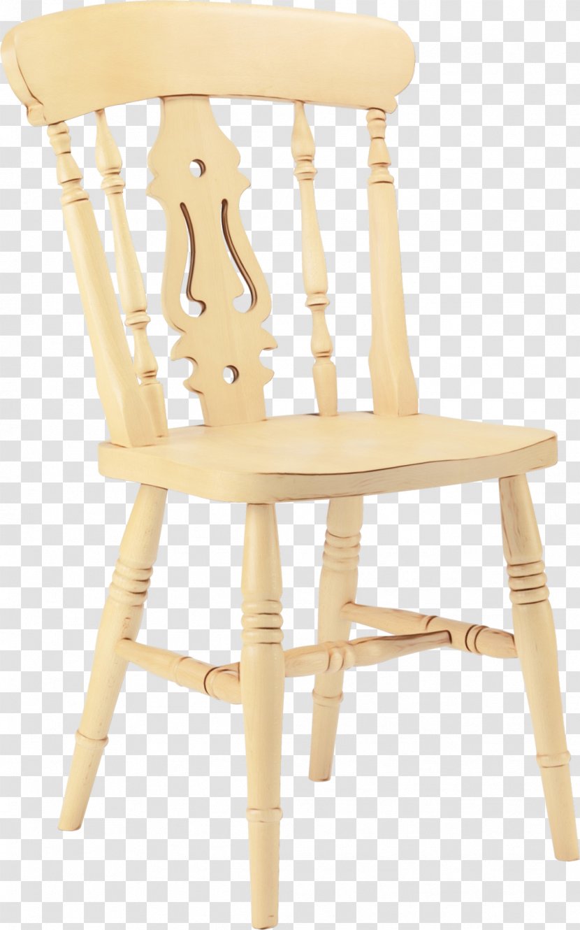 Wood Table - Chair - Beige Transparent PNG