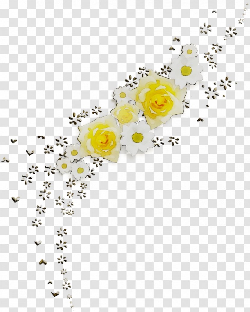 Floral Design Font Line Yellow Calligraphy - Flowering Plant Transparent PNG