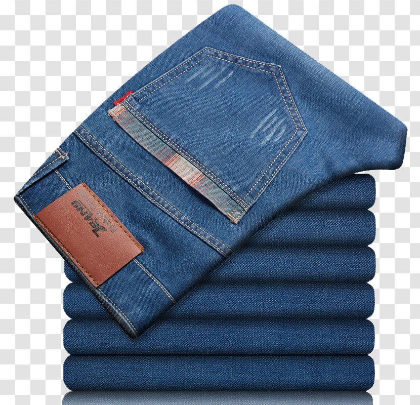 Jeans Trousers Casual Slim-fit Pants Fashion - Jean Machine - Men's Folded Transparent PNG