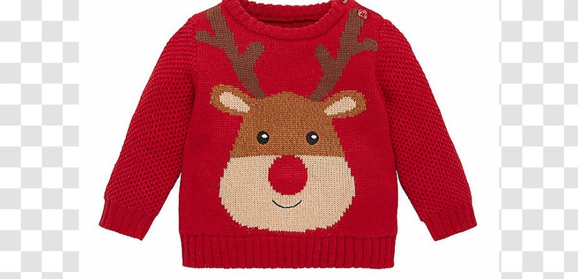 Reindeer Sweater Bluza Sleeve Outerwear - Christmas Jumper Transparent PNG