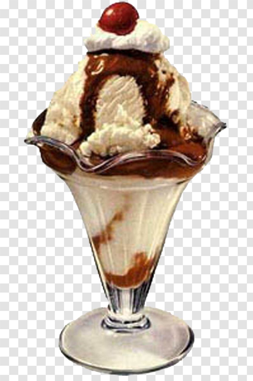 Ice Cream Cones Chocolate Sundae - Dame Blanche Transparent PNG