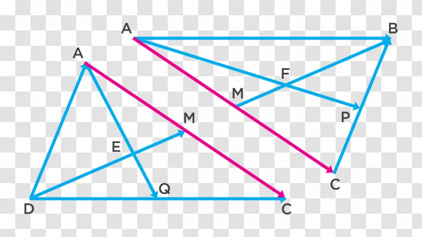 Triangle Parallelogram Diagonal Median Area - Diagram - Triangulo Transparent PNG