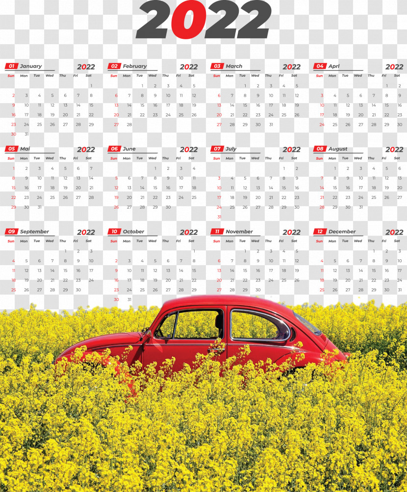 2022 Yeary Calendar 2022 Calendar Transparent PNG