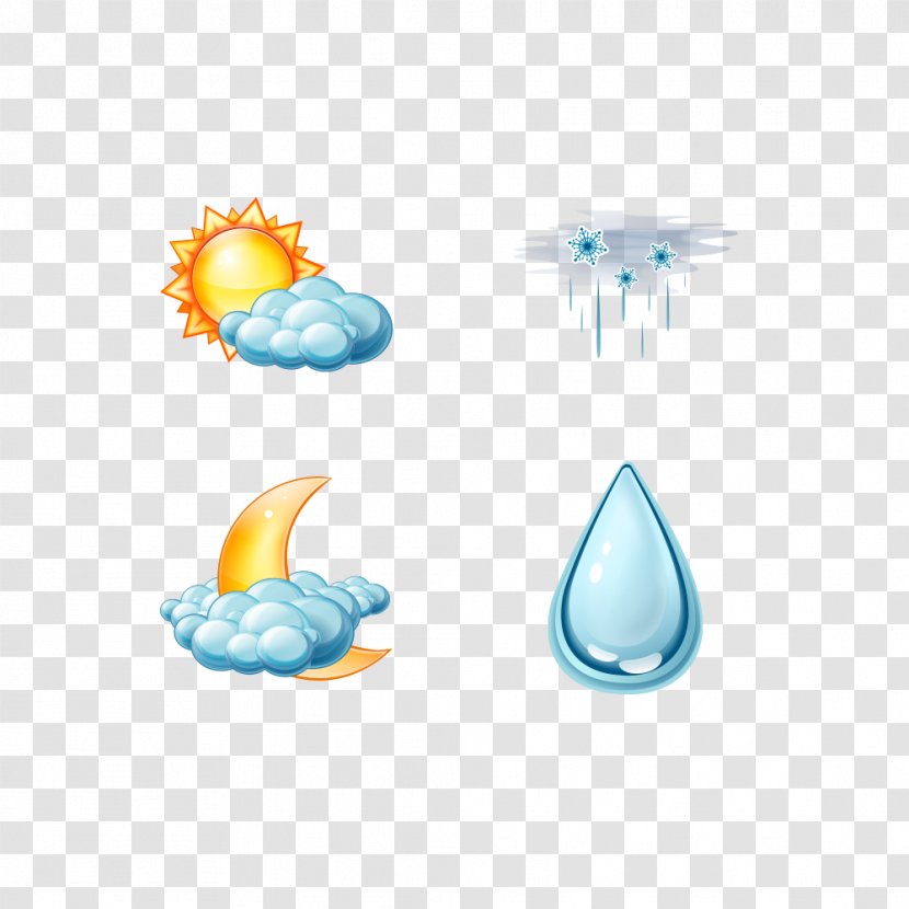 Weather Forecasting Wind Rain And Snow Mixed Icon - Symbol - Creative Pattern Transparent PNG