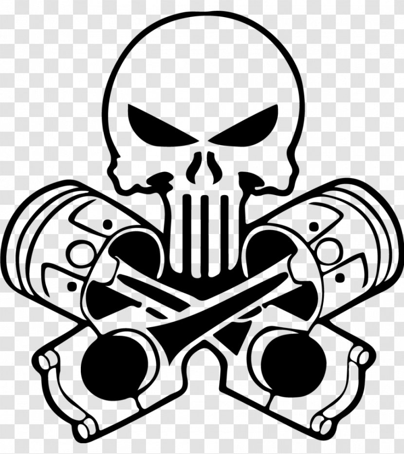 Car Decal Sticker Punisher Human Skull Symbolism - Heart Transparent PNG