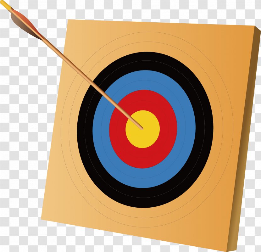 Adobe Illustrator Target Archery Icon - Flat Design - Arrow Vector Element Transparent PNG