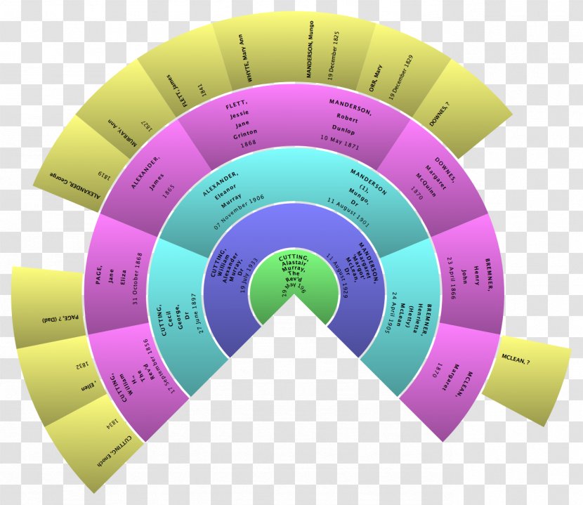 Family Tree Genealogy Diagram - Sunset - Webpage Transparent PNG