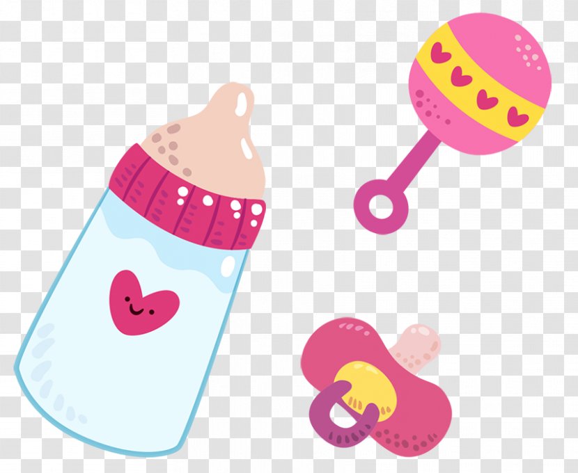 Milk Infant Baby Bottle - Cartoon - Care Transparent PNG