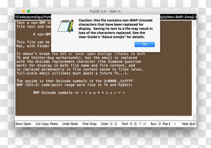 Computer Software String Screenshot Unicode Character - Plain Text - TXT File Transparent PNG
