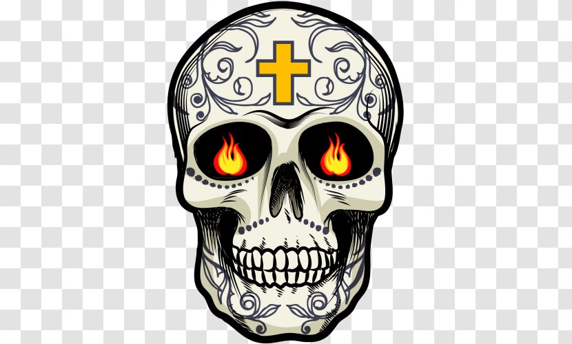 Calavera Mexican Cuisine Skull And Crossbones Drawing - Depositphotos - Tete De Mort Transparent PNG