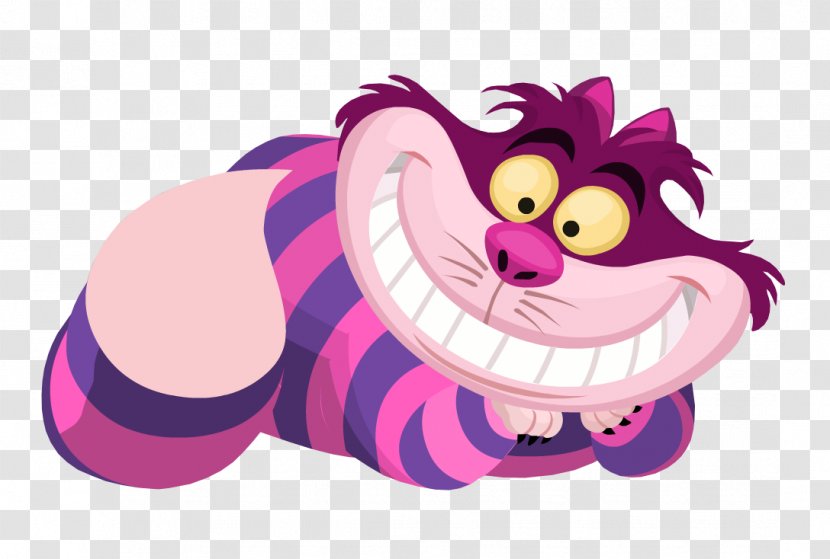 Cheshire Cat The Mad Hatter Alice White Rabbit - Pink - In Wonderland Transparent PNG