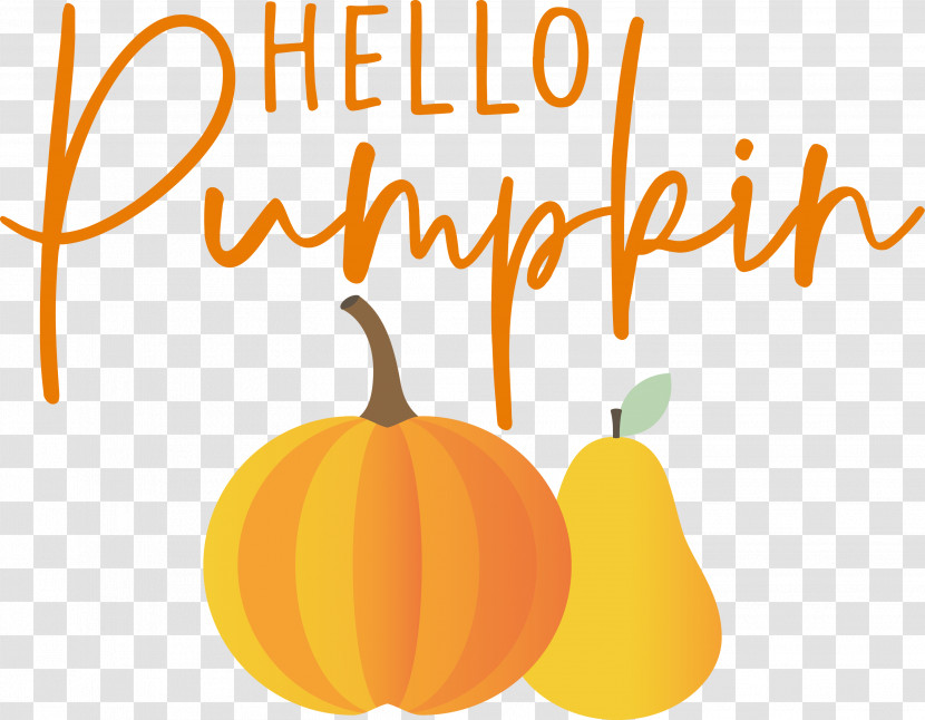 HELLO PUMPKIN Autumn Harvest Transparent PNG