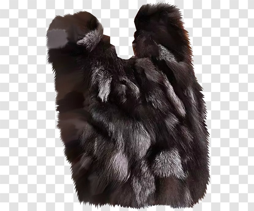 Fur Clothing Silver Fox American Mink Waistcoat - Jacket Transparent PNG