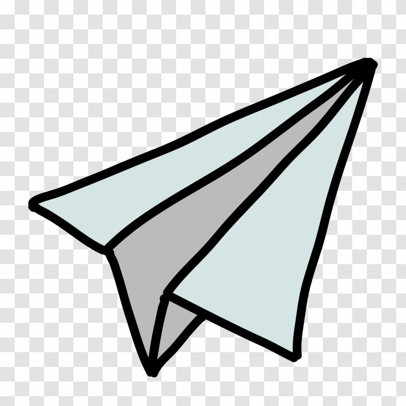 Airplane Paper Plane Clip Art - Black And White Transparent PNG