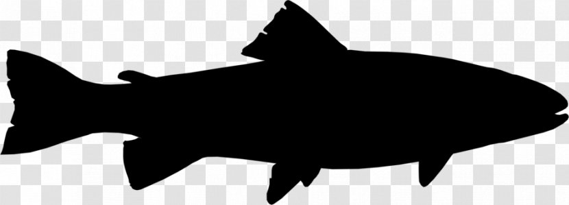 Silhouette Fish Clip Art Black-and-white - Tail Blackandwhite Transparent PNG