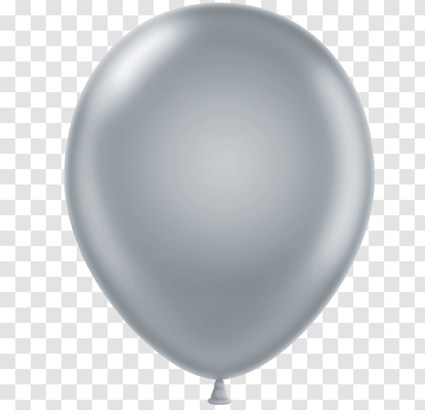 Balloon Silver Metallic Color Party - White Transparent PNG