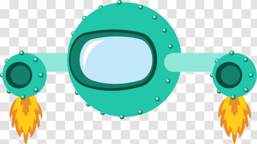 Paper Spacecraft Unidentified Flying Object - Green Spaceship Decoration Transparent PNG