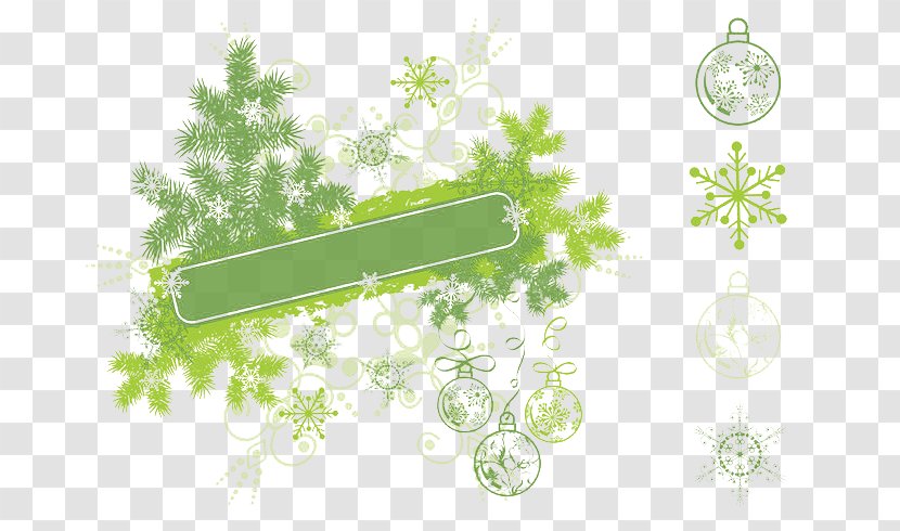 Christmas Euclidean Vector Snowflake - Plant - Banners Transparent PNG