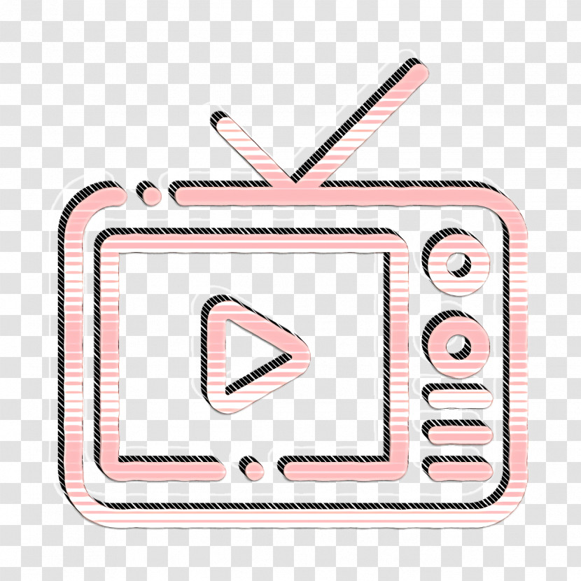 Free Time Icon Tv Icon Watching Tv Icon Transparent PNG