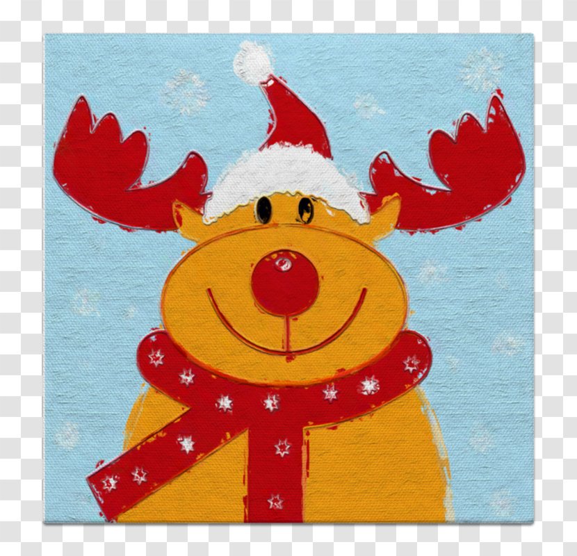 Rudolph Reindeer Santa Claus Christmas Gift Transparent PNG