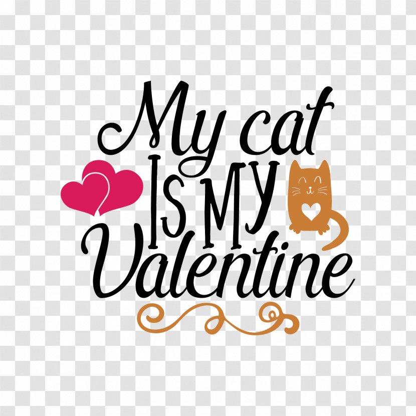 Cat Valentine's Day CorelDRAW Cricut - Autocad Dxf Transparent PNG