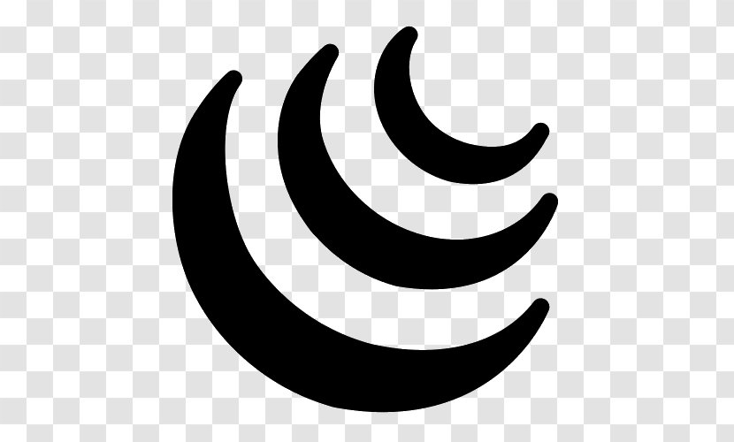 JQuery UI Logo Black And White - Crescent - Web Development Transparent PNG