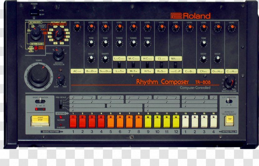 Roland TR-808 Drum Machine TR-909 808s & Heartbreak Corporation - Cartoon - Giant Transparent PNG