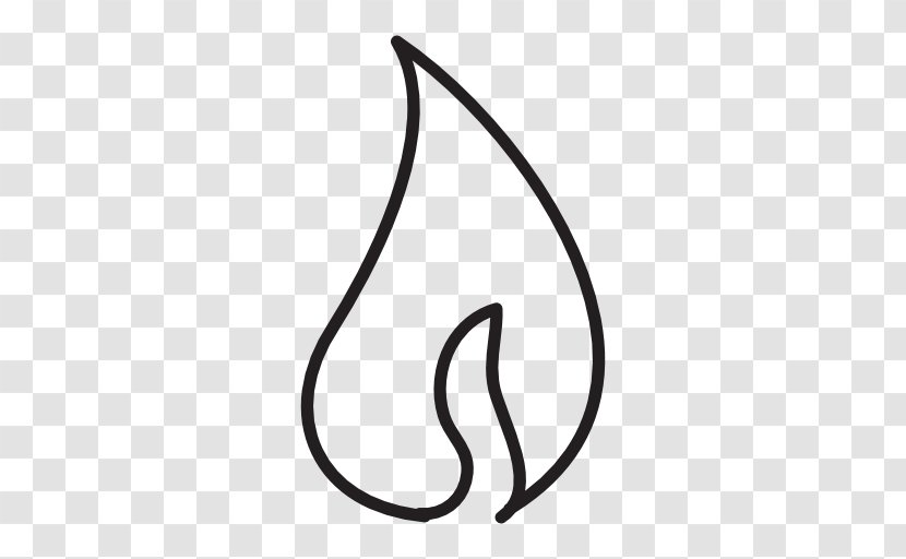 Flame Fire Symbol - Line Art Transparent PNG