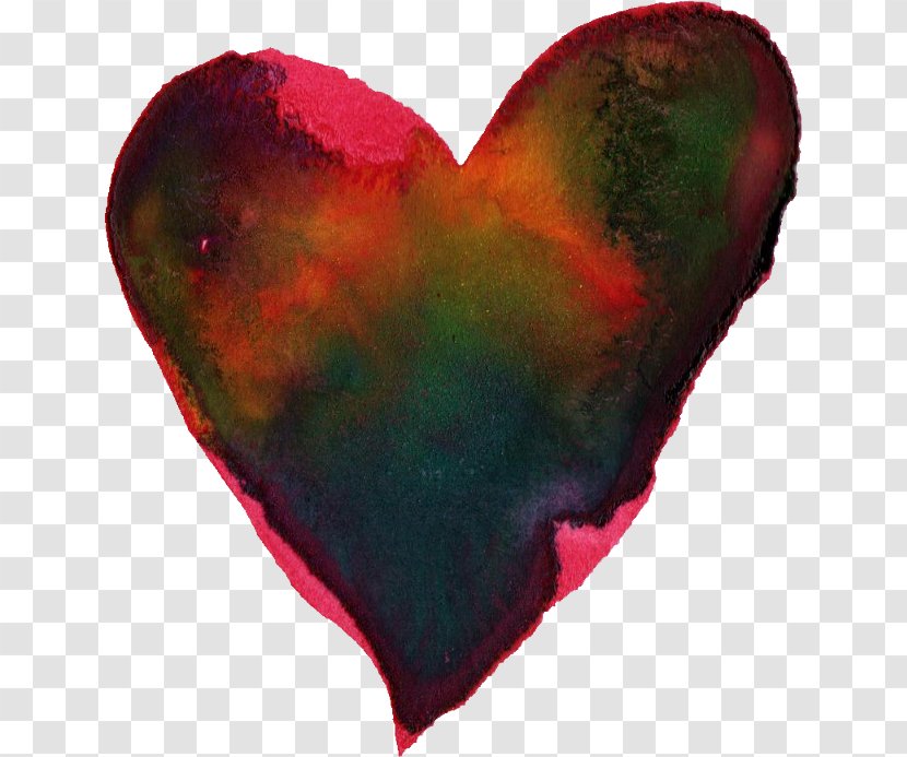 Heart Watercolor Painting Image - Flower Transparent PNG