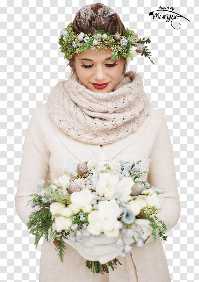 Bride Wedding Dress Winter Cake - Hair Accessory - Creative Photography Transparent PNG