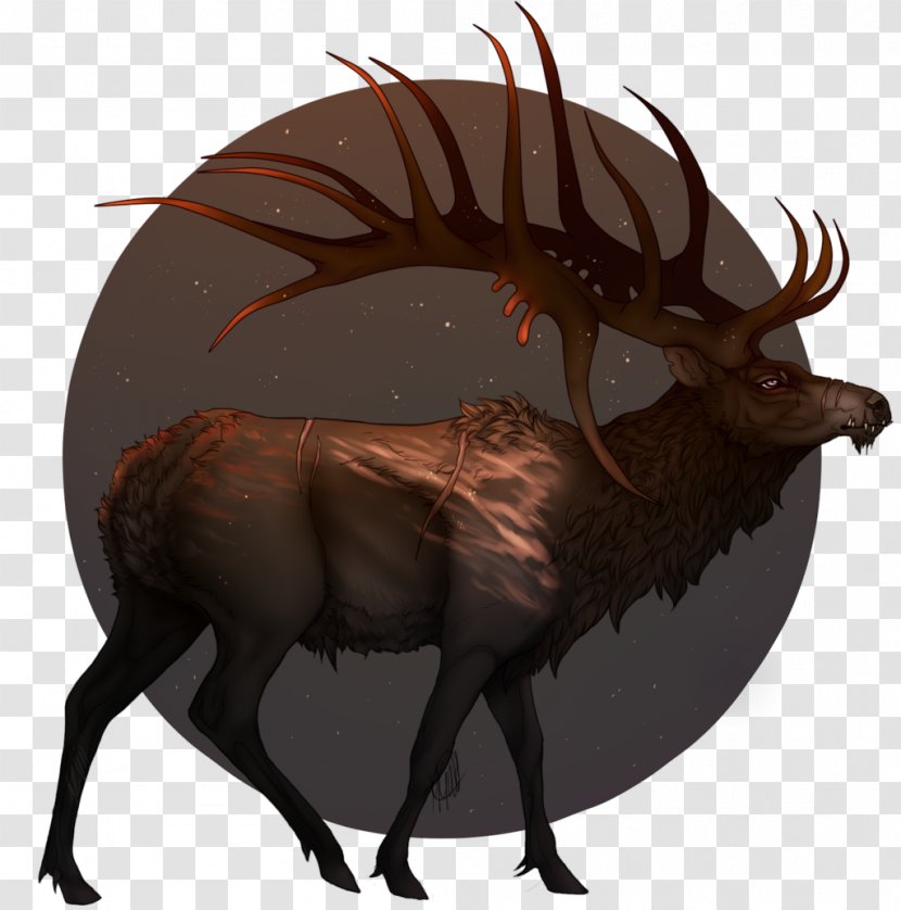 Elk Reindeer Horn Bull Character Transparent PNG