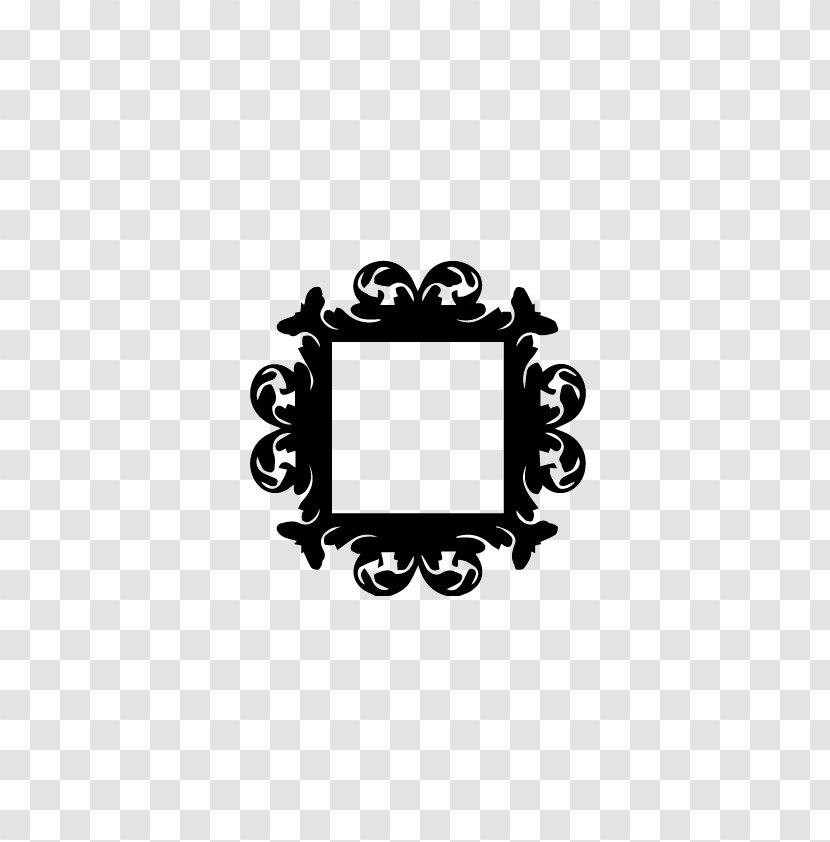 Victorian Era Picture Frames Drawing Silhouette - Text Transparent PNG