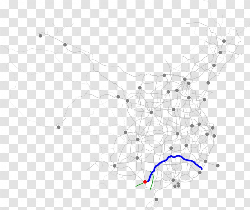 Expressways Of China National Trunk Highway System - Line Art - Organism Transparent PNG