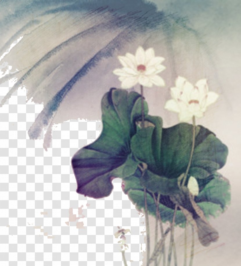 Chinoiserie Download Poster - Spring - Lotus Pictures Transparent PNG