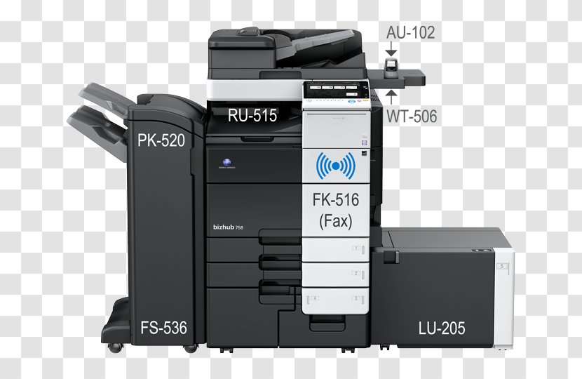 Multi-function Printer Konica Minolta Photocopier Printing - Fax Transparent PNG
